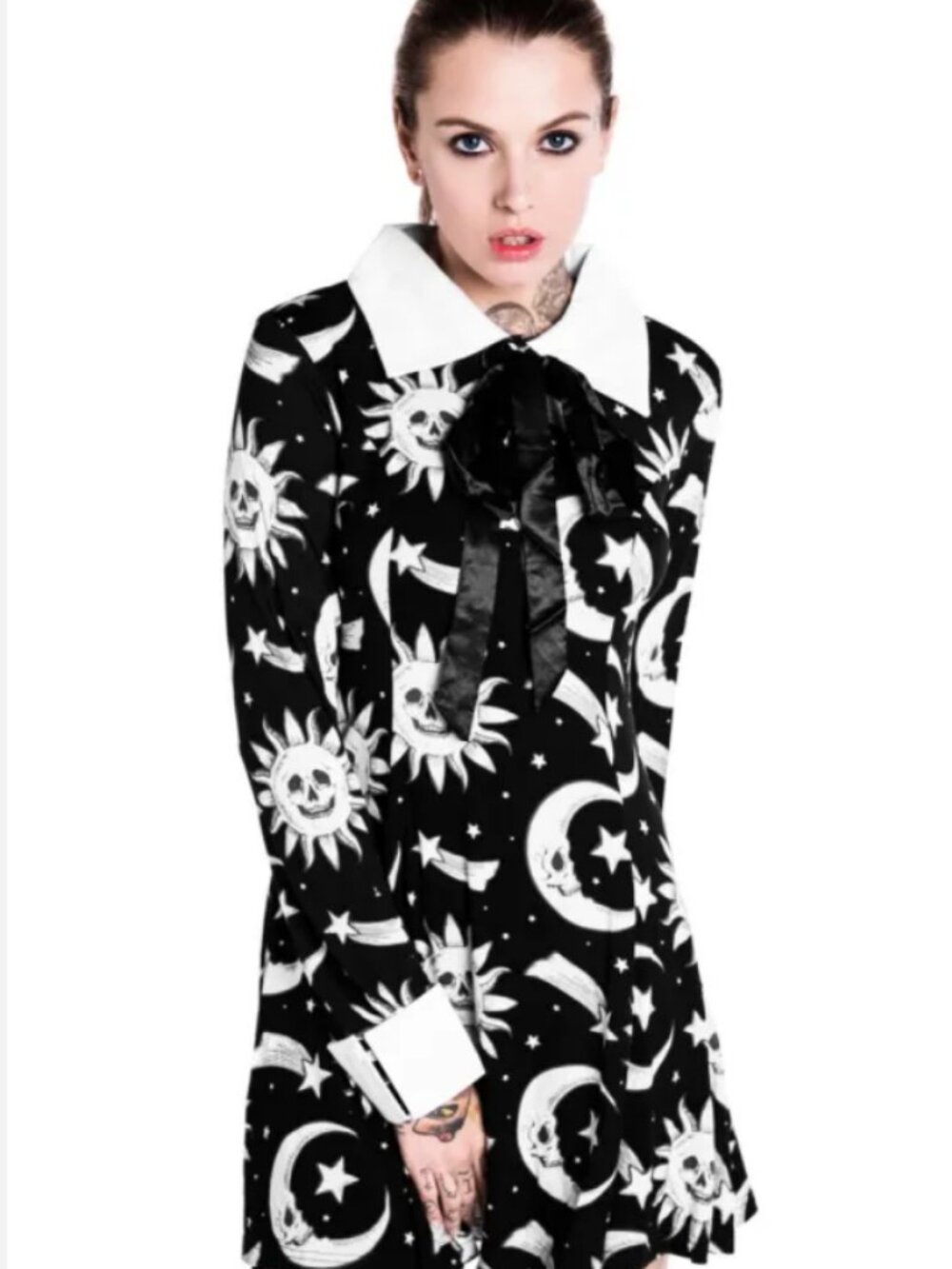 Killstar RARE Cozmic Death Celestial Moon Star Collar Dress S